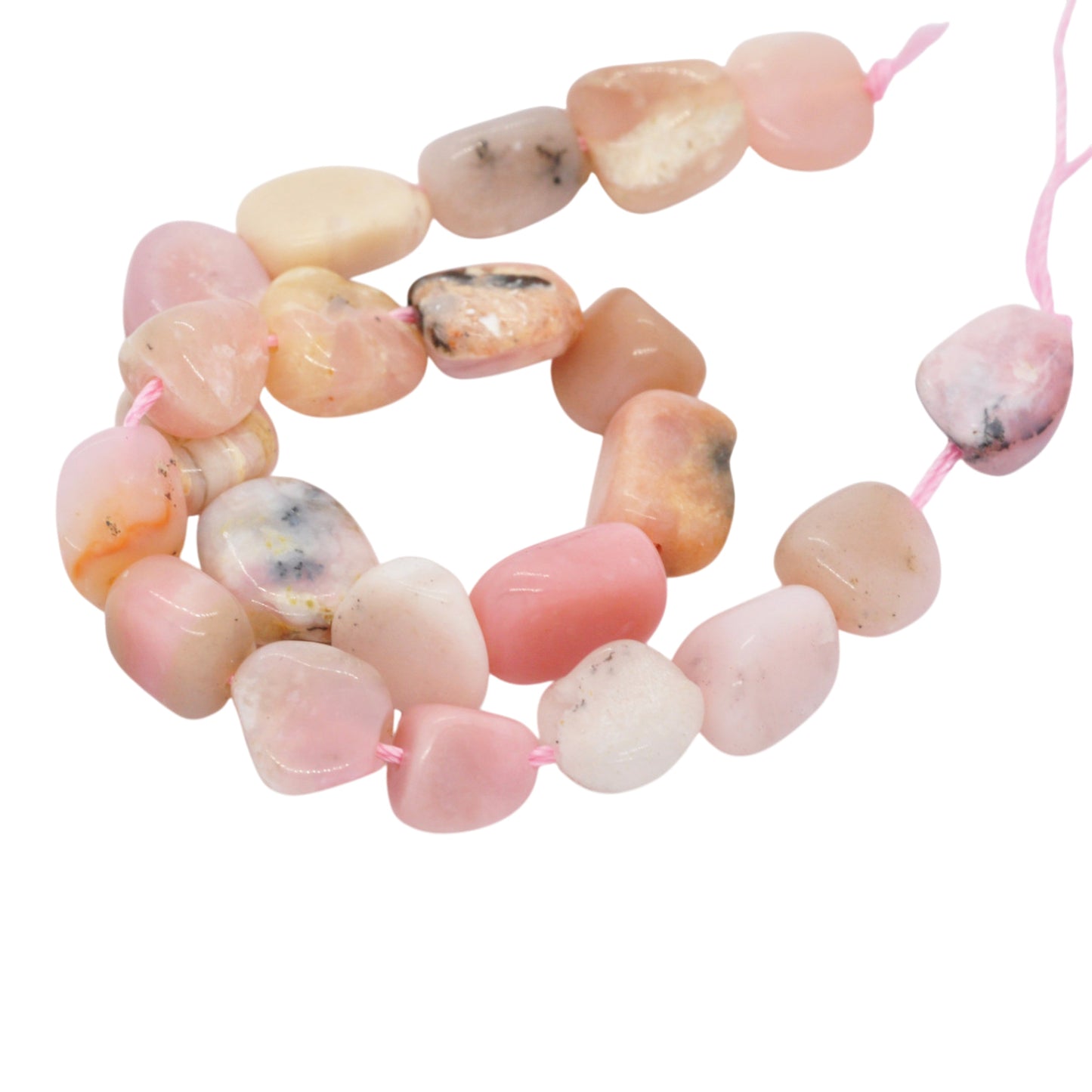 Pinkopal Nuggets / Edelstein Strang irregulär / 8x12mm