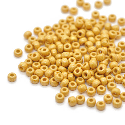 Miyuki Rocailles 8/0  duracoat gold galvanized matt / 11gr. Ø 3mm (4202F)