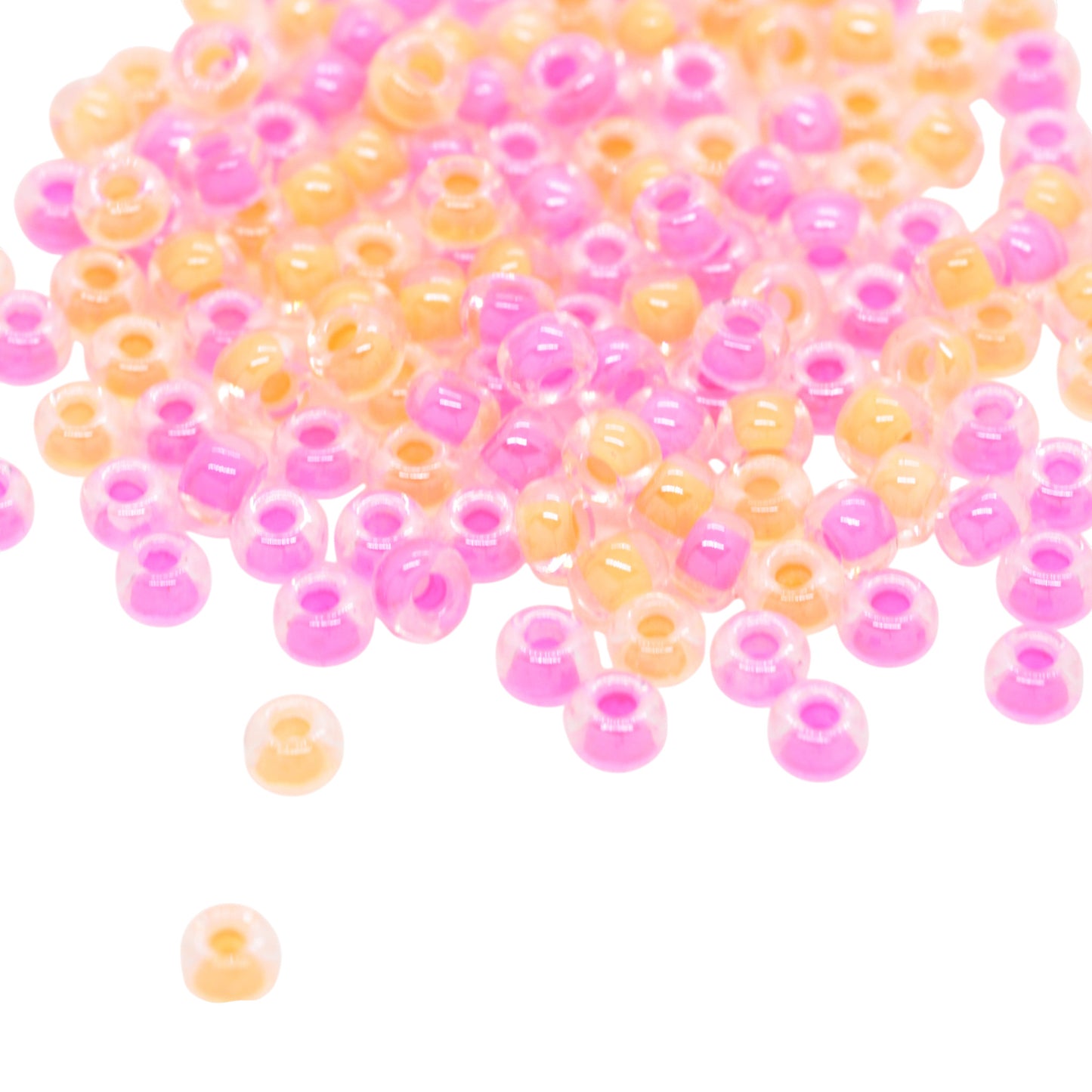 Miyuki Rocailles 8/0 neon orange inside mix / 11gr. Ø 3mm (9902)