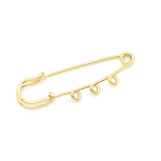 Edelstahl Kiltnadel / Broschennadel - mit Öse