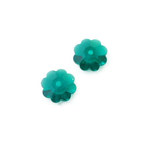 Swarovski Blüte Lochrose / Emerald / Ø 8 mm (3700)