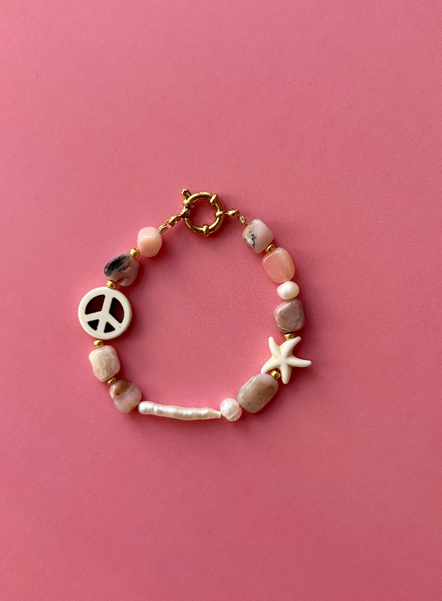Pinkopal Nuggets / Edelstein Strang irregulär / 8x12mm