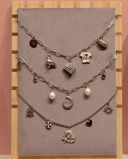 I ❤ HH Anhänger / NUENA Hamburg Charm / Edelstahl