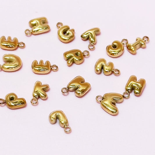 Bubble Buchstaben Charms Halskette / Edelstahl