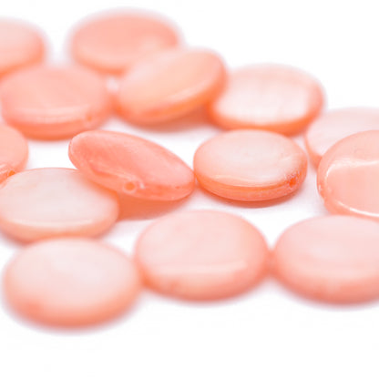 Mother-of-pearl disc Coin pink / 8 mm