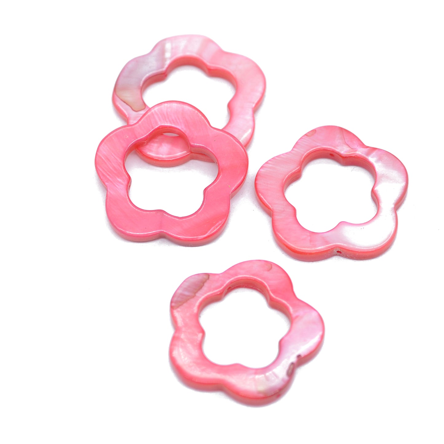 Perlmutt Blume pink / 30 mm