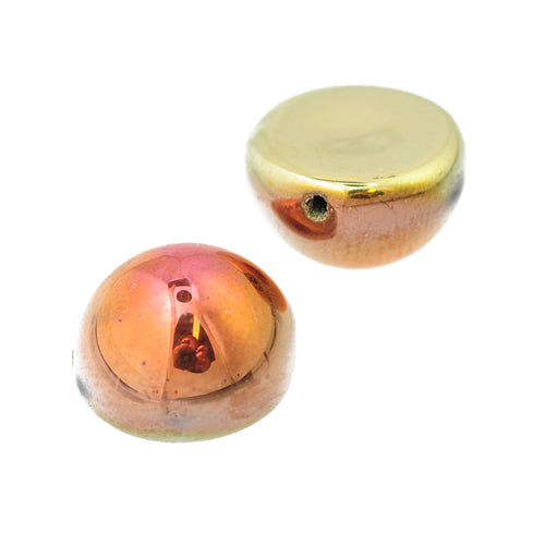 Preciosa Dome Bead / jet california gold rush / Ø 14 mm