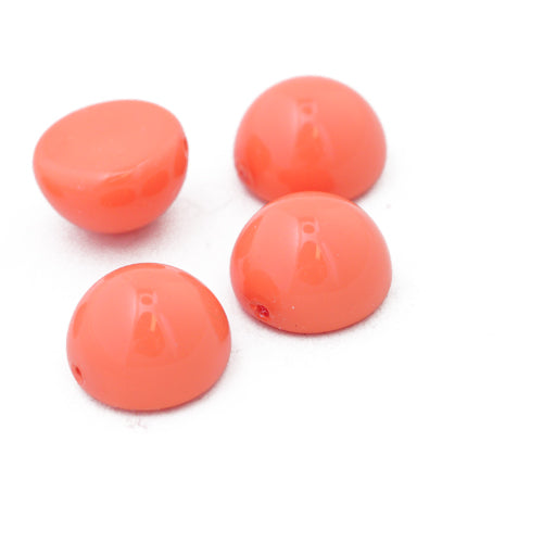 Preciosa Dome Bead / peach coral / Ø 14 mm