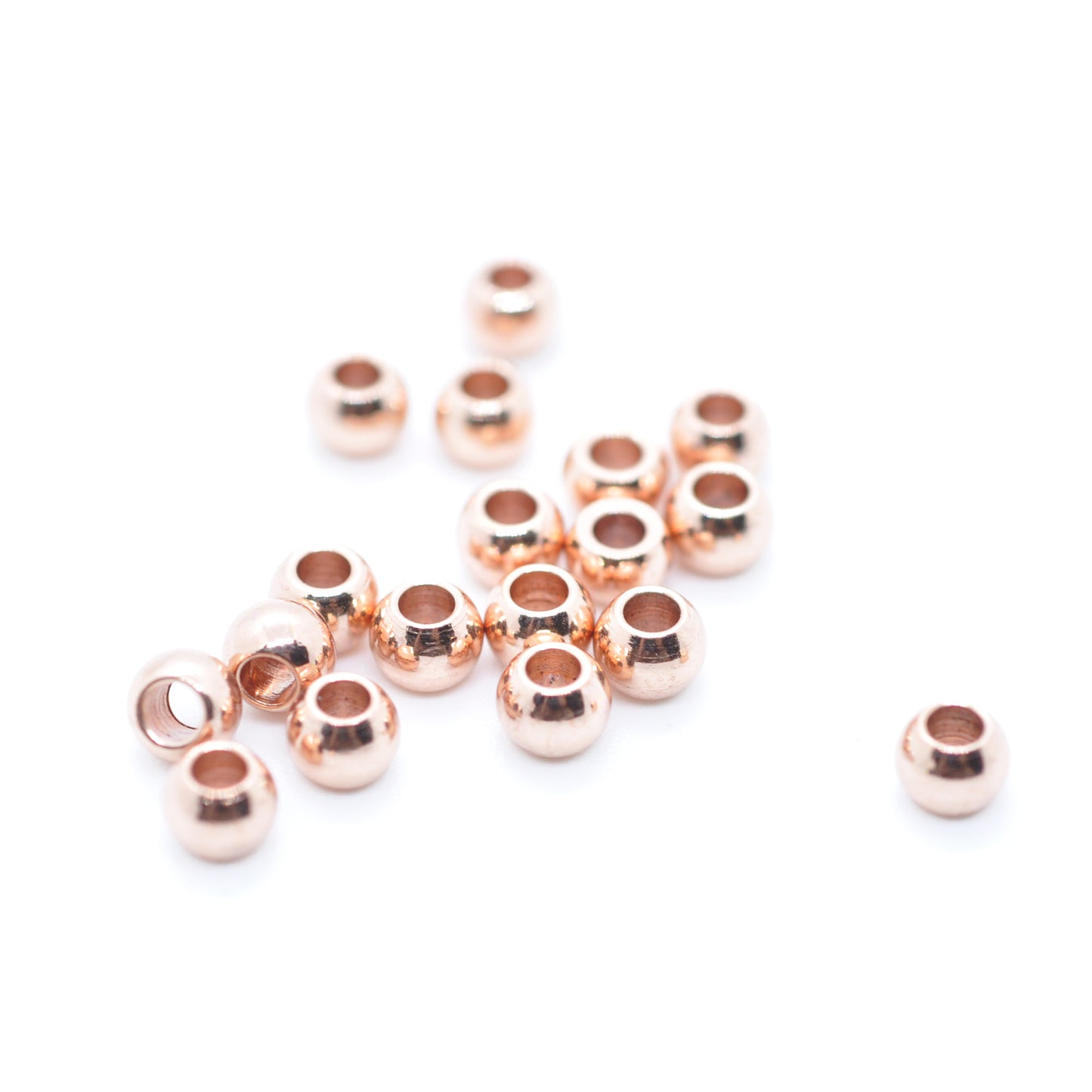 Edelstahl Kugeln massiv / rosévergoldet / Ø 4 mm