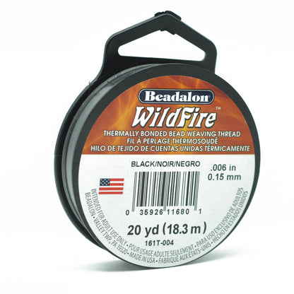 Beadalon Wild Fire Garn schwarz / 18m / Ø 0,15mm