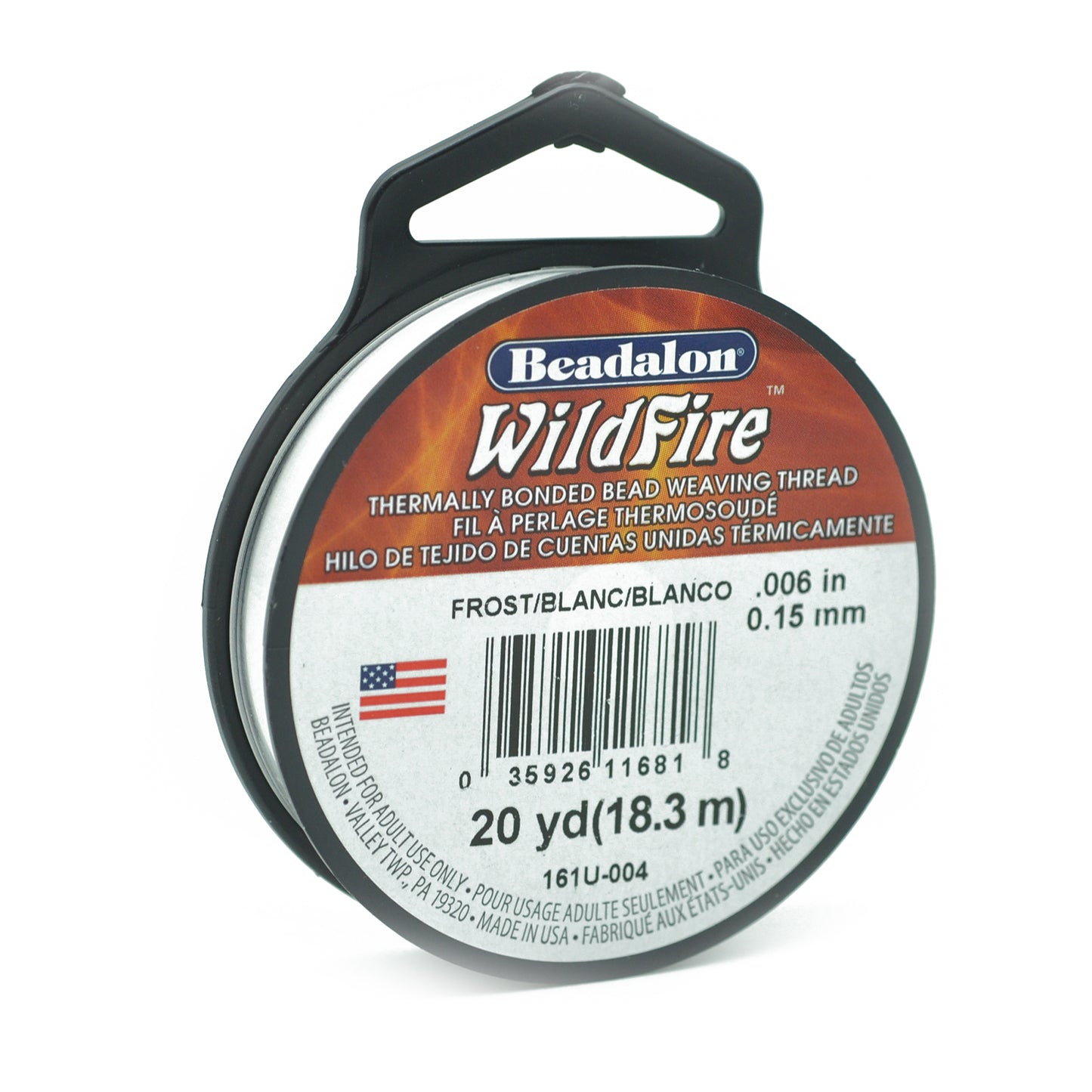 Beadalon Wild Fire Garn weiss / 18m / Ø 0,15mm