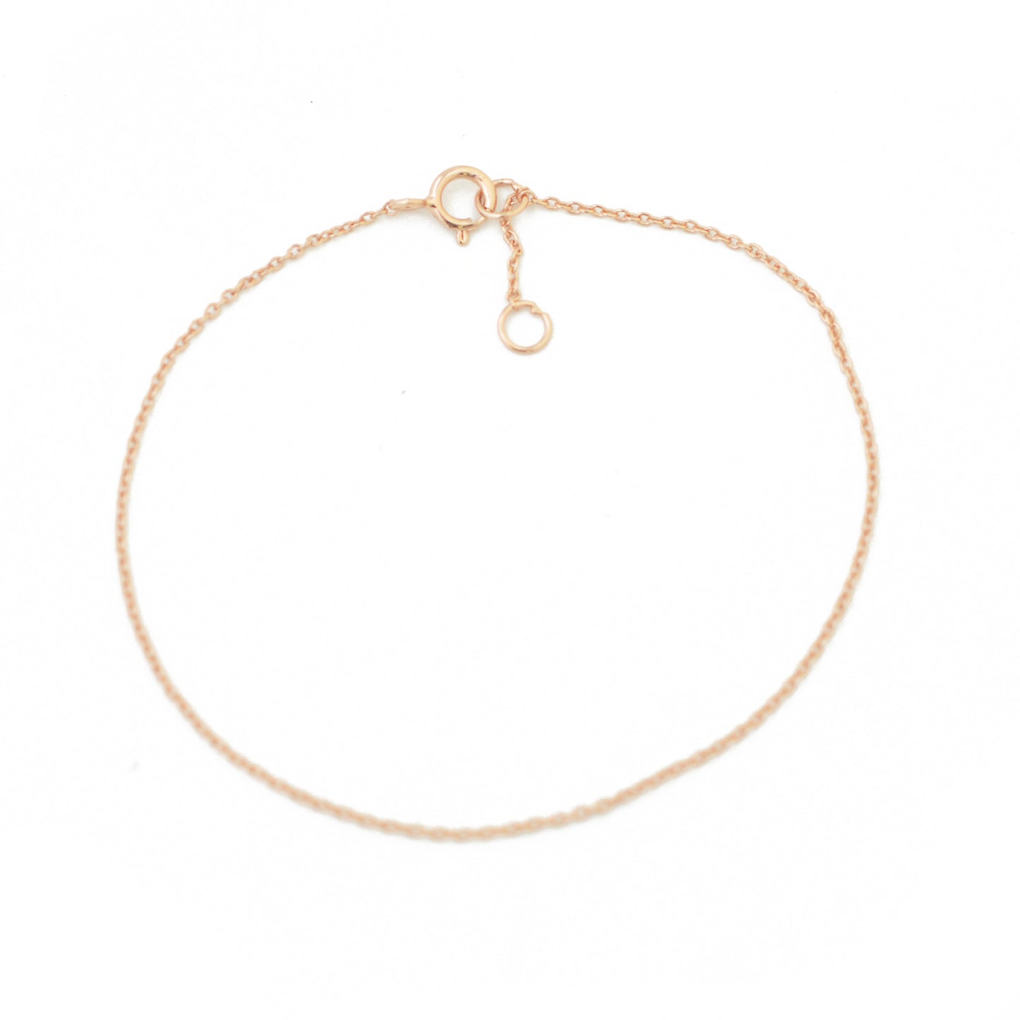 Zartes Armband / 925er Silber 18k rosévergoldet / 16-17 cm