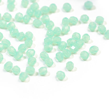 Preciosa Glasschliffperlen mint opal / 100 Stk. / 3mm