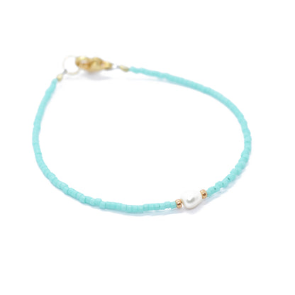 Armband / Catalina Island / Süßwasserperle / Edelstahl vergoldet