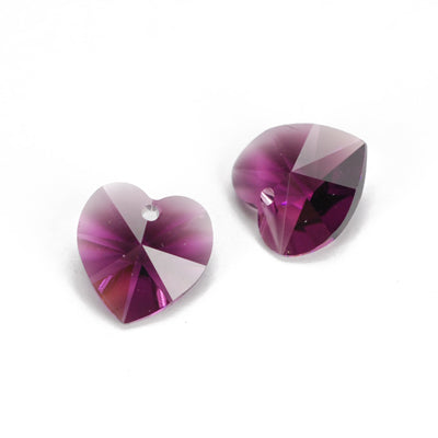 Swarovski Herz 6228 Anhänger / Amethyst / 10mm