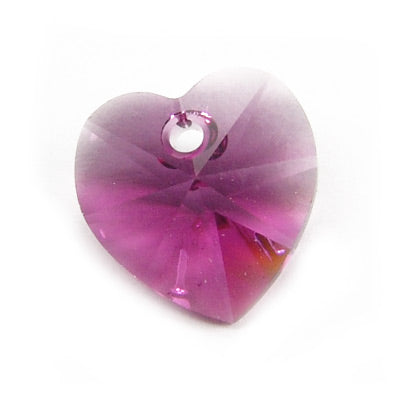 Swarovski Herz 6228 Anhänger / Fuchsia / 10mm