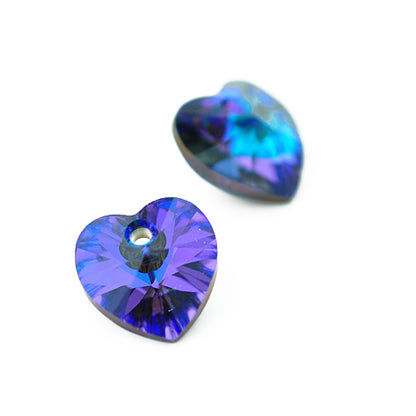 Swarovski Herz 6228 Anhänger / Crystal Heliotrope / 10mm