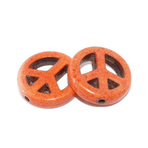 Howlith Peace Edelstein orange / Ø 12 mm