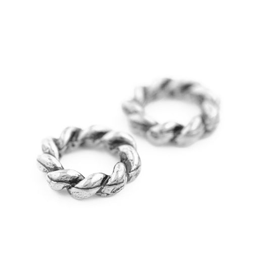 Kordel Ring massiv / silberfarben / Ø 12 mm