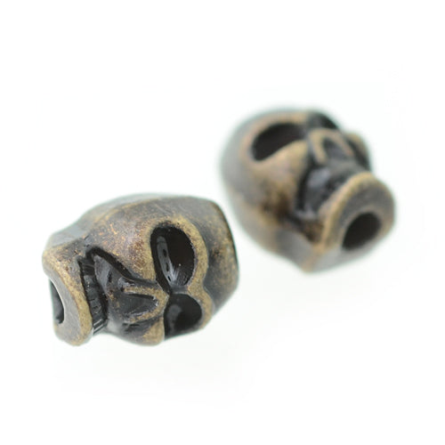 Totenkopf Skull Element / messingfarben / 9 mm