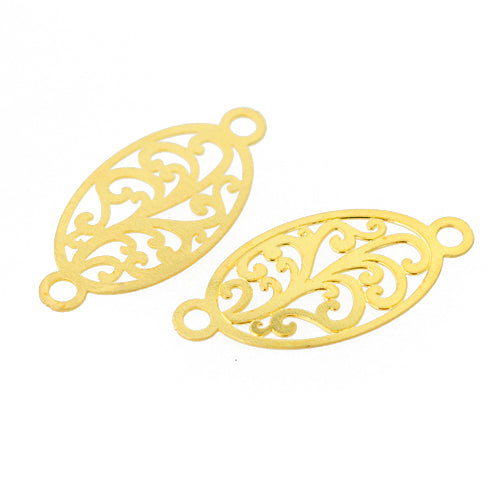 Filigraner Flower Verbinder / goldfarben / 22 mm