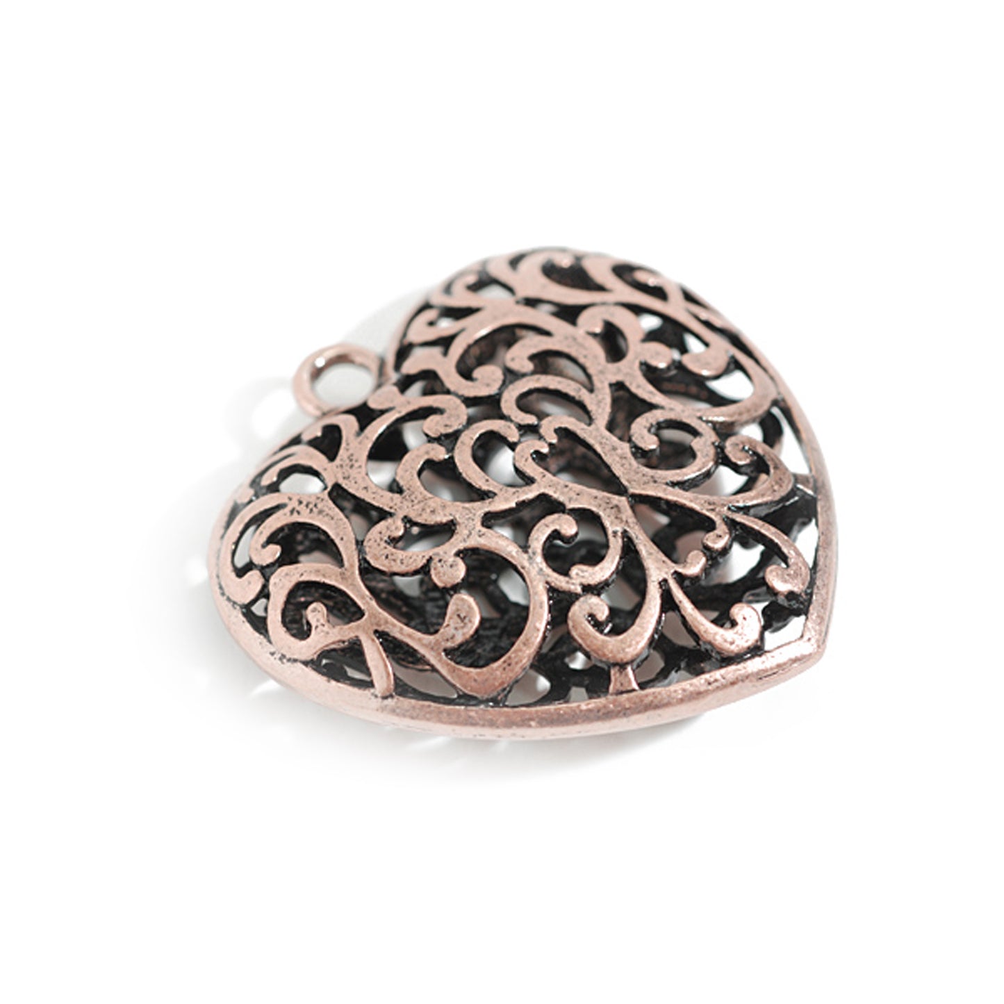 XL heart pendant / copper colored / 50 mm