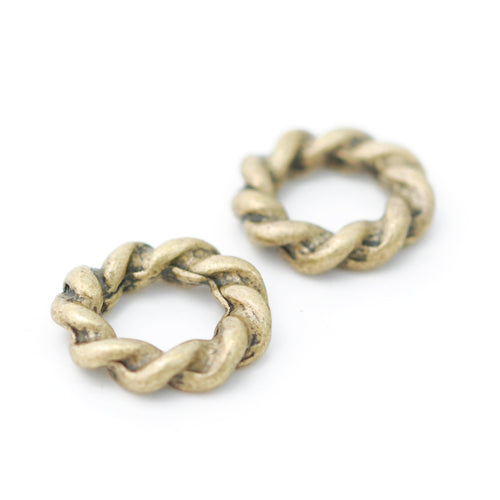 Kordel Ring massiv / messingfarben / Ø 12 mm