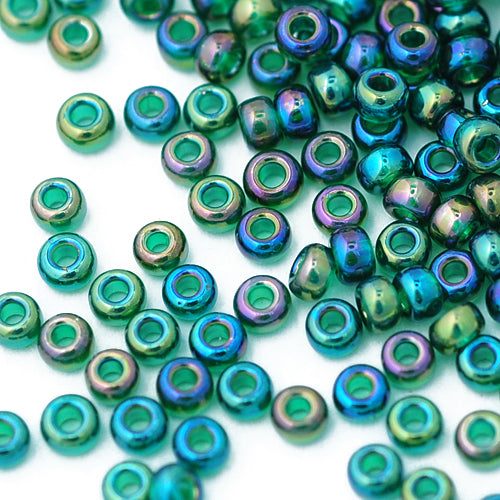 Miyuki Rocailles 11/0 emerald rainbow / 15gr. Ø 2mm (0289)