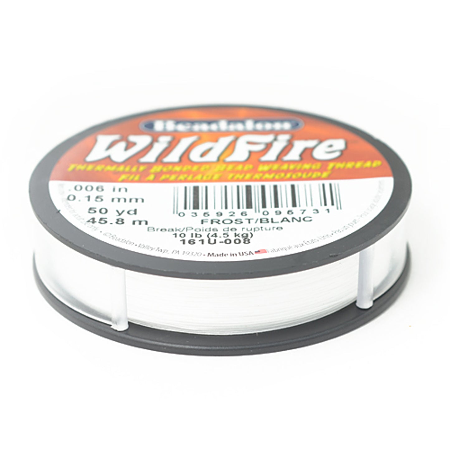 Beadalon WildFire Garn weiss / 45m / Ø 0,15mm