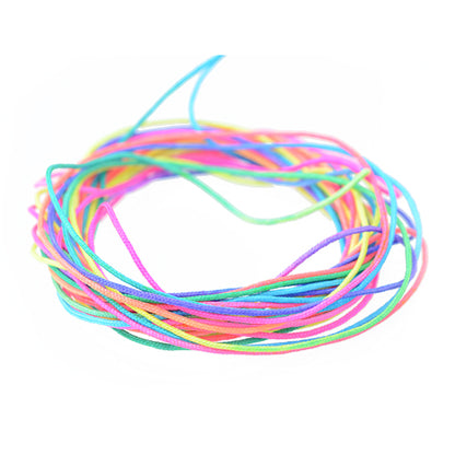 Shamballa Band bunt Regenbogen / Nylon Ø 0,7mm