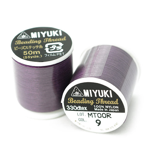 Miyuki Fädelgarn / lila / 50m / 0,2mm / 330dtex Garn Rolle