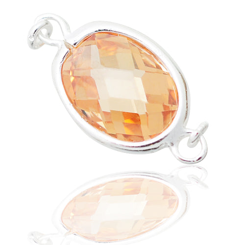 Topaz Verbinder / 925er Silber / 10mm