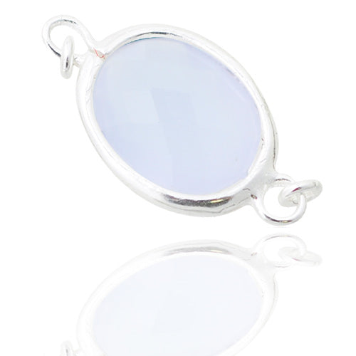 Violet Opal Verbinder / 925er Silber / 10mm