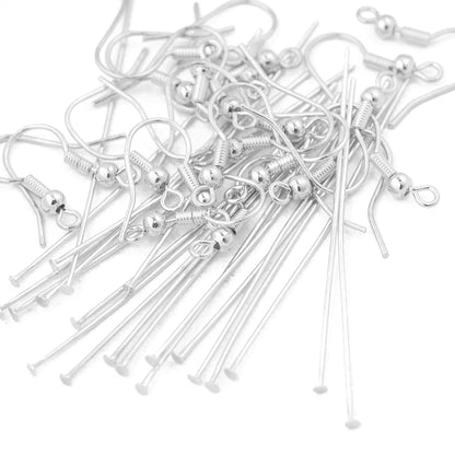 Ohrhaken & Nietstift Set / 20er Set