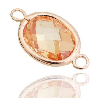 Topaz Verbinder / 925er Silber rosévergoldet / 10mm