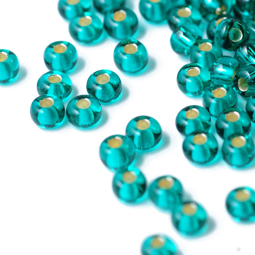 Preciosa Rocailles / blue zircon silbereinzug 5/0 / Ø 4,5mm / 15gr.