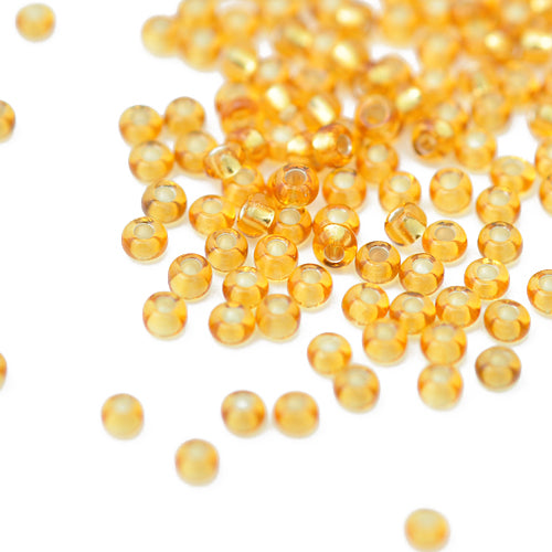 Preciosa Rocailles / gold silbereinzug 11/0 / Ø 2mm / 15gr.