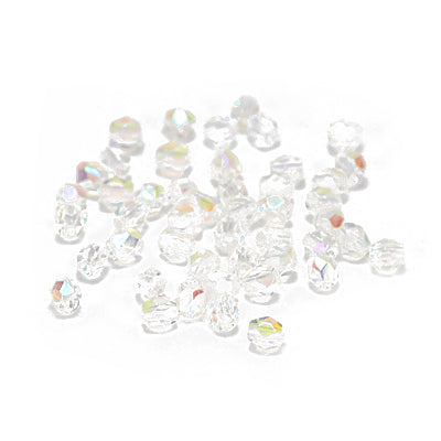 Preciosa Glasschliffperlen Crystal AB / 100 Stk. / 4mm