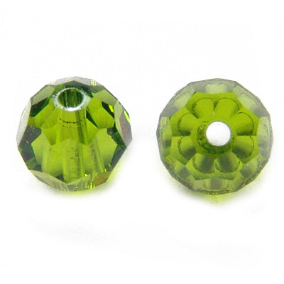 Swarovski rund facettiert / Olivine / 10 Stk. / Ø 6mm