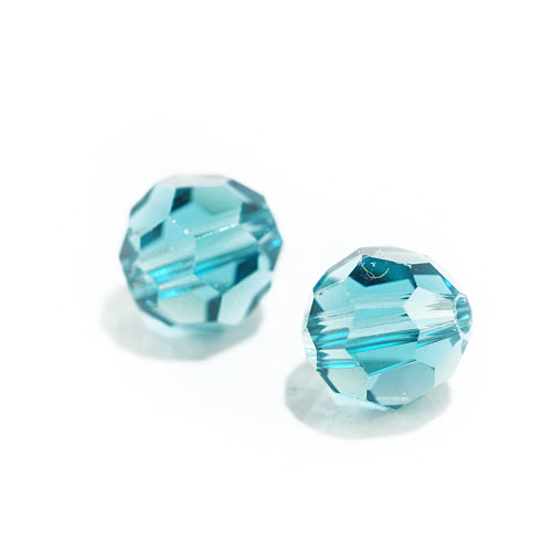 Swarovski rund facettiert / Indicolite / 10 Stk. / Ø 6mm