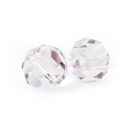 Swarovski rund facettiert / Light Amethyst / 10 Stk. / Ø 6mm