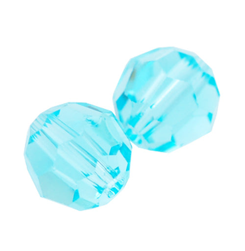 Swarovski rund facettiert / Light Turquoise / 10 Stk. / Ø 6mm